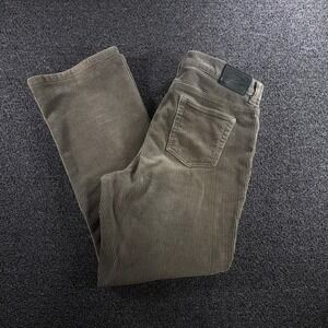 Lauren Ralph Lauren Corduroy Pants Womens 8P Olive Green Straight Leg Stretch